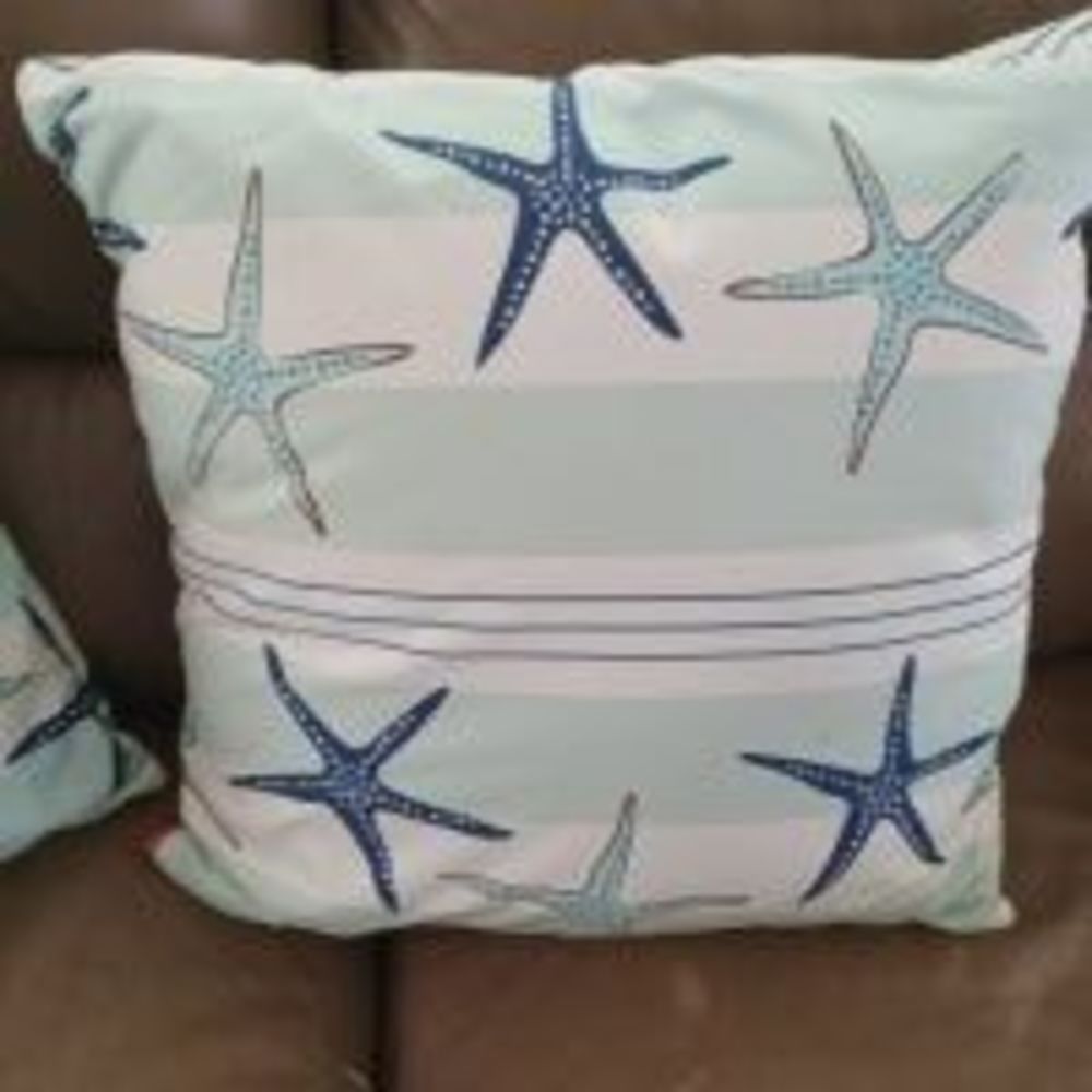 Starfish throw pillows